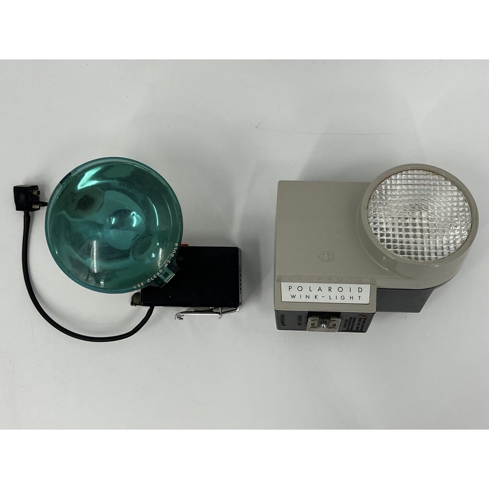 Vintage Polaroid Flashes Model 268 and Wink Light 110A UNTESTED AS-IS